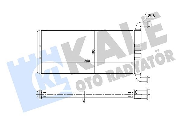Радиатор печки Volkswagen Crafter 2.0-2.5 (до 2016г.), Mercedes Sprinter 906 KALE - Миниатюра товара 1