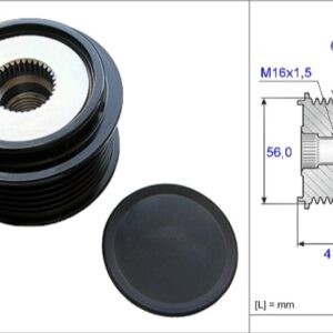 Шкив генератора AUDI A4 1,8/2,0 TFSI 06/08->/ A5 1,8/2,0 TFSI 10/07->/ Q5 2,0 TFSI 11/08->,VW Amarok