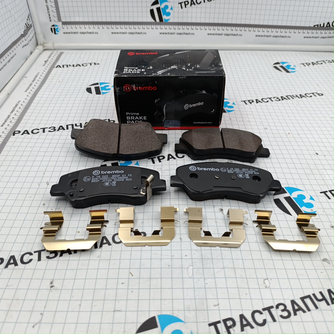 Тормозные колодки передние Solaris IV Rio III IV BREMBO - Миниатюра товара 2
