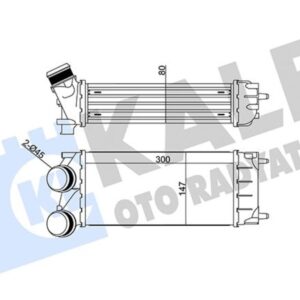 Интеркулер Peugeot Partner, Citroen Berlingo 1.6 DV6DTED Euro 5 (KALE OTO RADYATÖR)