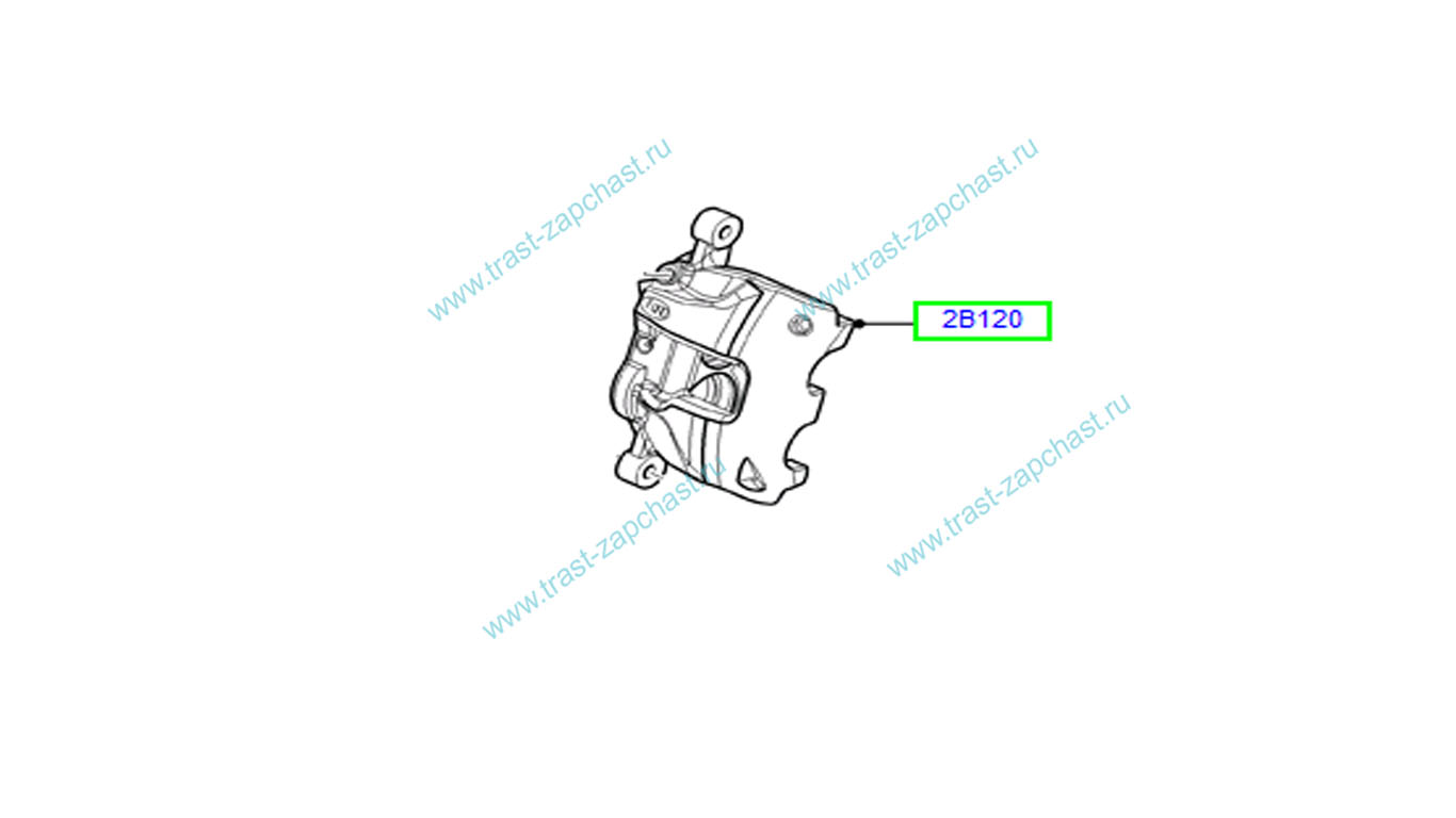 Суппорт передний правый RWD 115-155 л.с. 6C112B120AD/1521149 SAMPART - Миниатюра товара 1