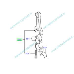Шатун Ford 155 PSA 2.2 (под высокий поршень 75 мм) BB3Q6200AAA/1373536/1548564/0603E4/174423 Sampart