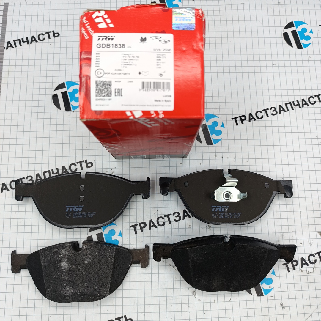 Тормозные колодки передние BMW 5(F7/F10/F11), 6(F12/F13) 7(F01-F04) TRW EUROPE - Миниатюра товара 1