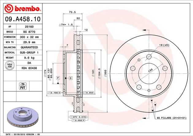 Диск тормозной передний  (вент) Peugeot Boxer3-Fiat Ducato3 (R16 D300mm) (толщина 32 мм) - Миниатюра товара 2