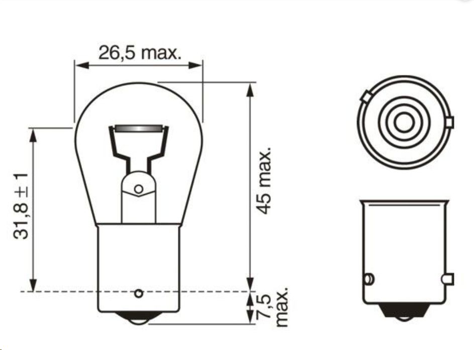 Лампа PY21W BOSCH EUROPE - Миниатюра товара 1