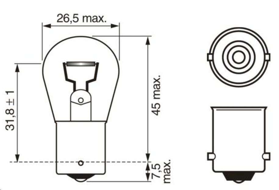 Лампа P21/5W BOSCH EUROPE - Миниатюра товара 1