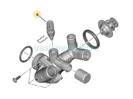 Датчик температуры охл. жидкости (Евро-5) FORD PSA 7M5112A648BA/1702985/9675342080 ERA