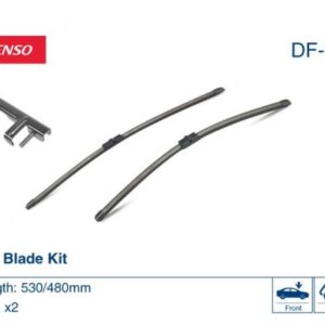 Щетки стеклоочистителя Mazda III, Volkswagen Golf IV, Polo IV (ком-т, бескаркасные, 530/480mm) DENSO