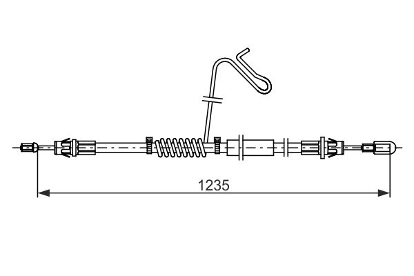 Трос ручника правый Форд ТЗ TR > 06 RWD 115 л.с 6C112A635DC/1734691/1734689 BOSCH EUROPE - Миниатюра товара 2