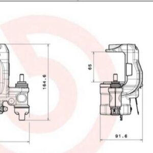 Суппорт тормозной задний Peugeot Boxer 250-290 кузов (R-16, правый, диск тормоз. D=300mm) TZ