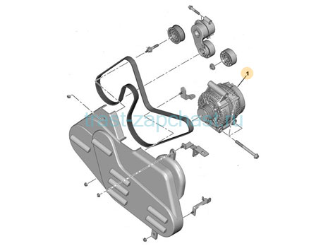 Генератор ЕВРО 4 Transit 2.4 115-140 л.с (шкив 7PK) 6C1T10300CD/1791837 - Миниатюра товара 5