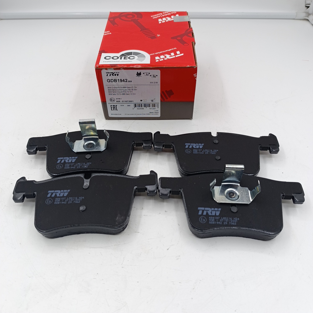 Тормозные колодки передние BMW 1/2/3/4/X3/X4 F-Series TRW - Миниатюра товара 1
