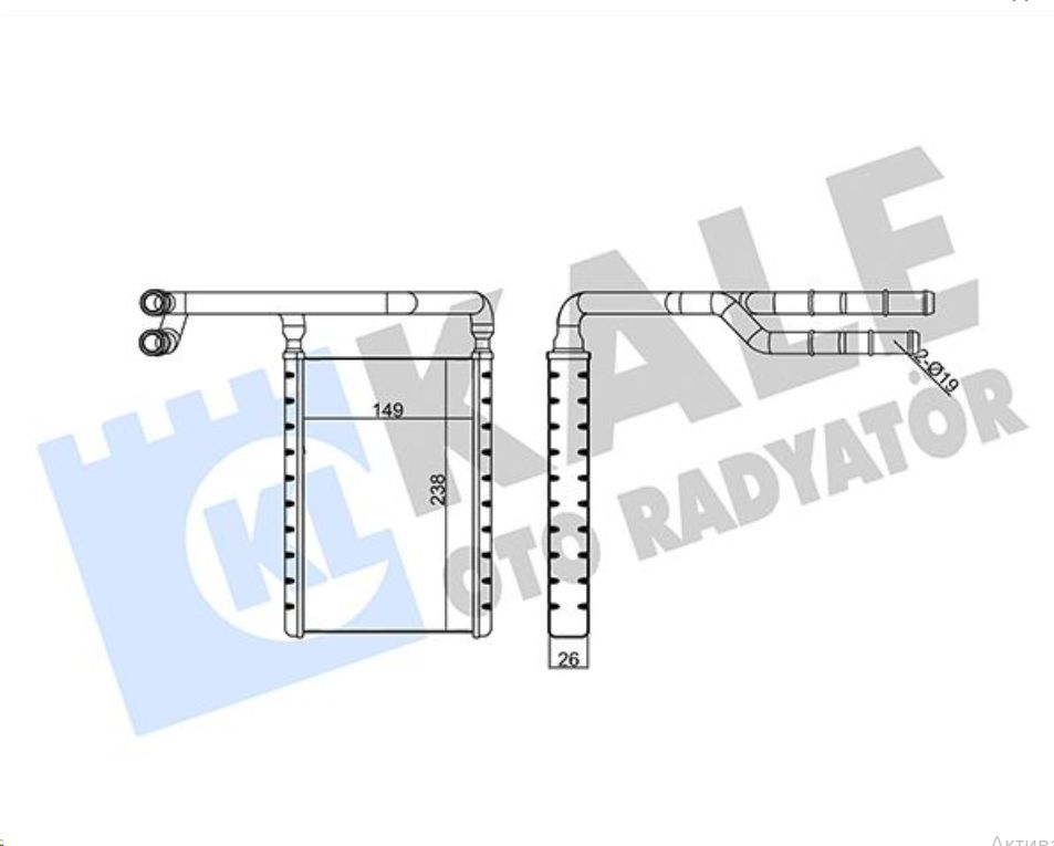 Радиатор печки TR > 14 GK2918B539AА/BK2118B539AD/2008790/2527490/1768439  KALE - Миниатюра товара 3