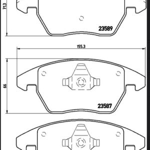 Тормозные колодки передние VAG VW Passat (05-) SKODA Octavia (04-) передние BREMBO