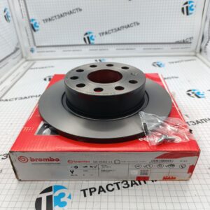 Тормозной диск задний Skoda Octavia II (1Z), III (5E, NL, NR) 04-, VW Golf V (1K), VI (5K) BREMBO