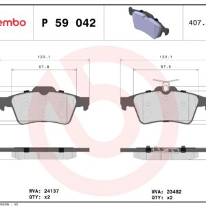 Тормозные колодки задние CITROEN: C5 08- FORD: C-MAX 07-, FOCUS C-MAX 03-07 , FOCUS II 04-, TRANSIT