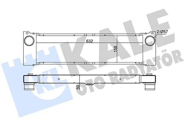 Интеркулер Mercedes Vito W639 (двигат. OМ646) A6395010301 KALE - Миниатюра товара 1