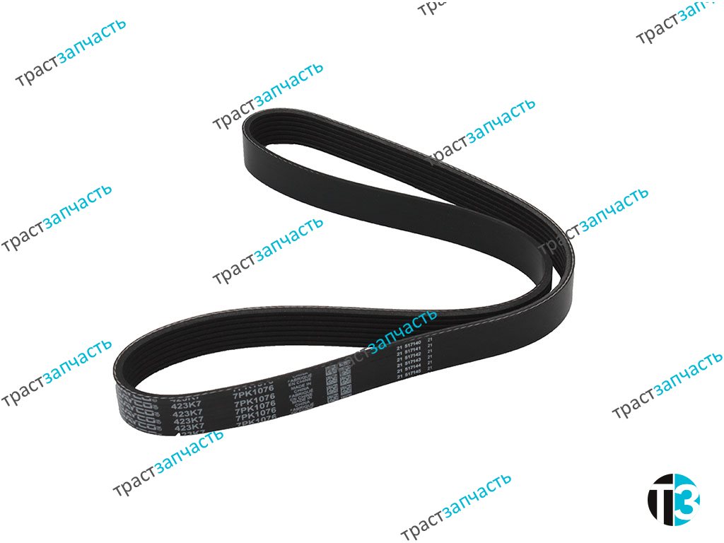 Комплект приводного ремня генератора FIAT 2.3 F1A (Ремень 7PK1076 + Ролики) c 06 — DAYCO EUROPE - Миниатюра товара 3