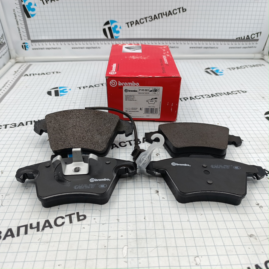 Тормозные колодки передние VAG Volkswagen Transporter (c 2003г.) BREMBO - Миниатюра товара 2