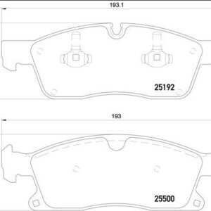 Тормозные колодки передние MB X166/W166/C292 BREMBO EUROPE