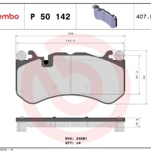 Тормозные колодки передние MB G-CLASS (W463) G 55 AMG (463.243 463.246) 1999- BREMBO EUROPE