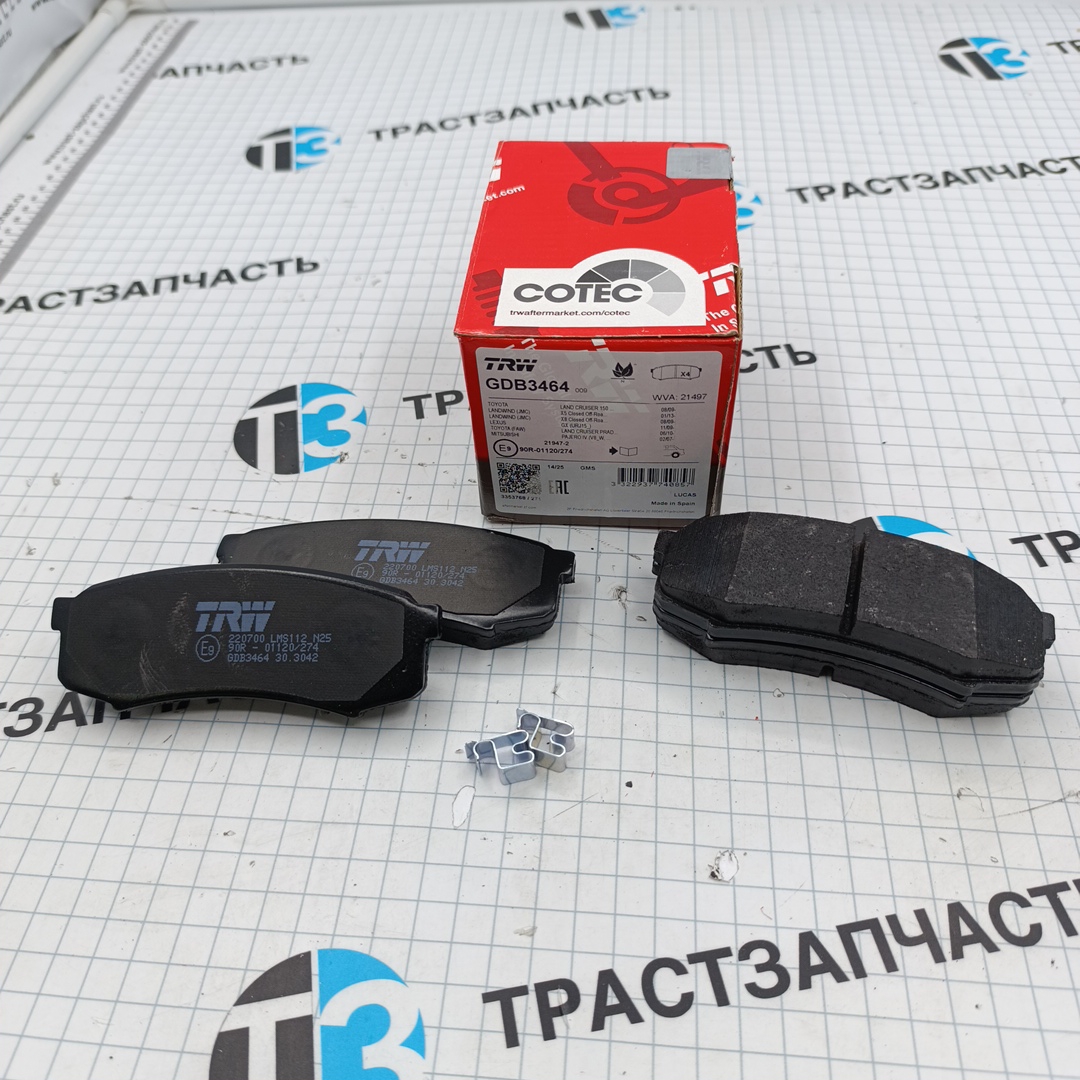 Тормозные колодки задние Mitsubishi Pajero IV 2006-2025.TRW - Миниатюра товара 1