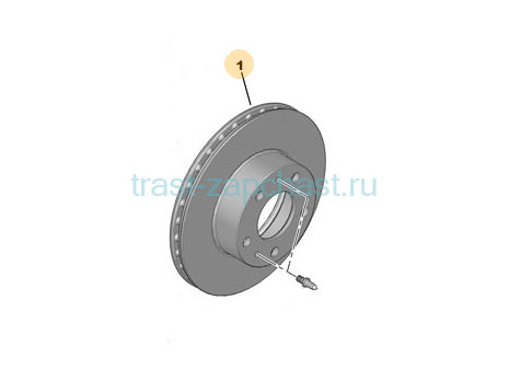 Диск тормозной передний  (вент) Peugeot Boxer3-Fiat Ducato3 (R16 D300mm) BOSCH EUROPE - Миниатюра товара 1