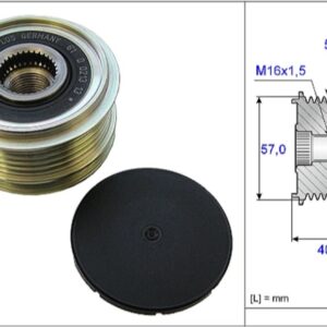 Шкив генератора HYUNDAI ACCENT III, ACCENT IV, ELANTRA IV, ELANTRA V, ELANTRA VI, GETZ, I10 INA EURO