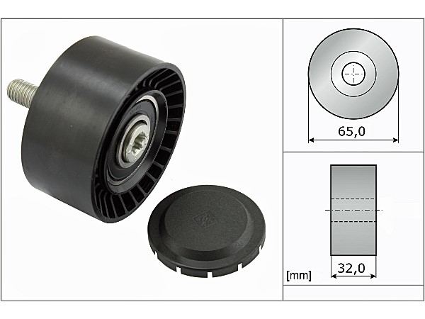 Ролик генератора BMW 1 (F20)/3 (F30)/5 (F10)/7 (F01/F02) N55 (ОБВОДНОЙ) INA EUROPE - Миниатюра товара 1
