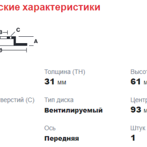 Диск тормозной передний с 2014 г.в (с двухскатными задними колесами) BOSCH EUROPE