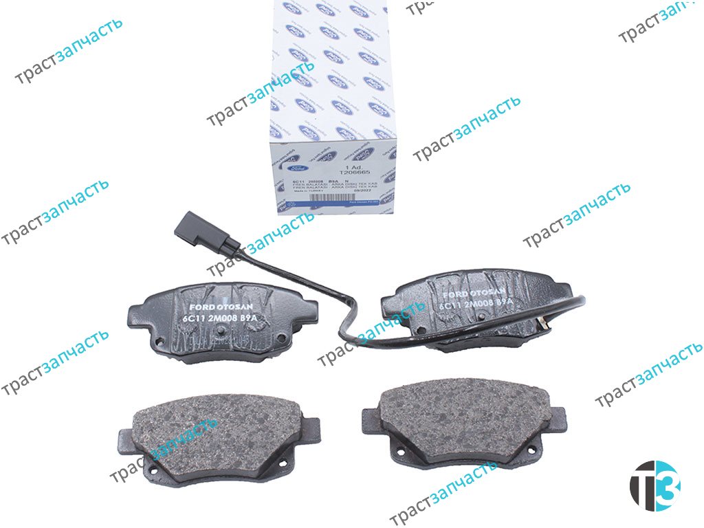 Тормозные колодки задние 115 л.с. 6C112M008AF/1852717/T206665/1824348 OTOCAH - Миниатюра товара 1