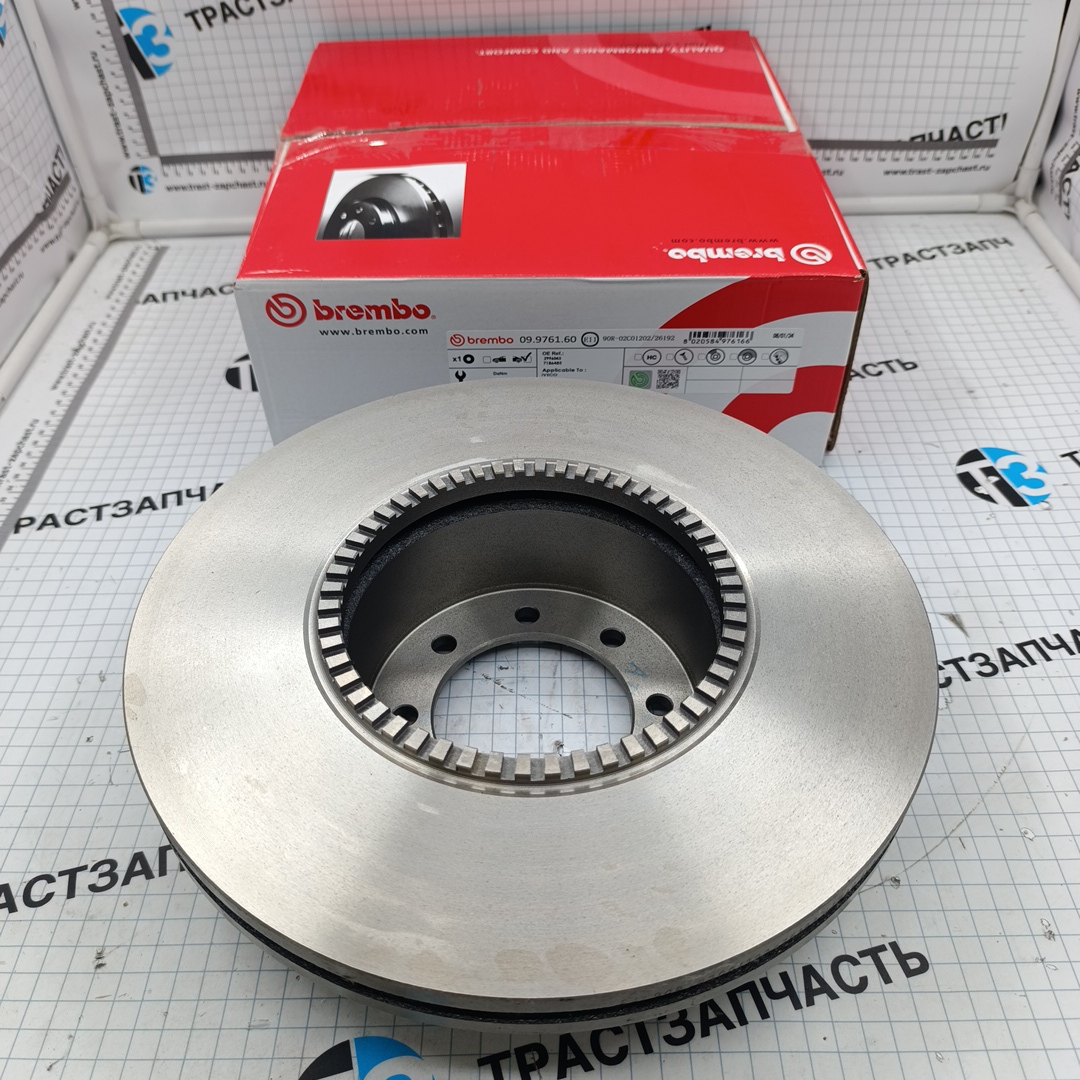 Диск тормозной задний Iveco Daily 35C15  с кольцом АБС BREMBO - Миниатюра товара 3