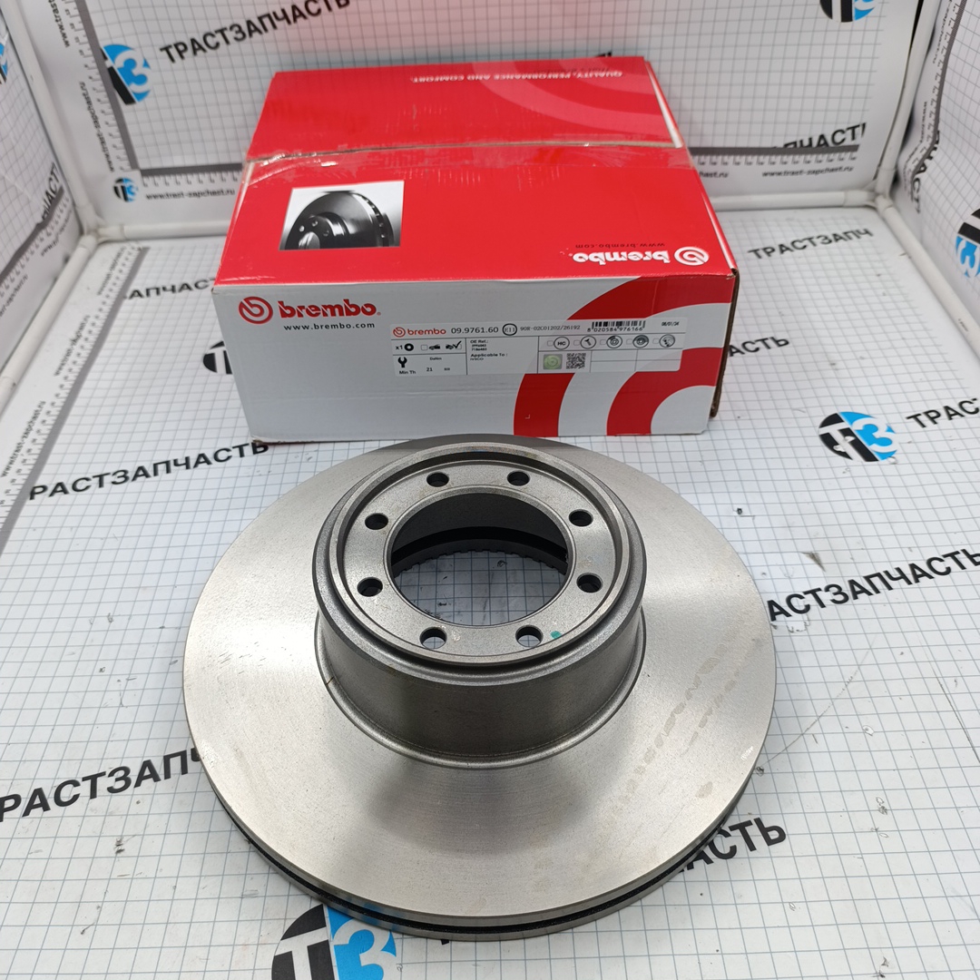 Диск тормозной задний Iveco Daily 35C15  с кольцом АБС BREMBO - Миниатюра товара 2