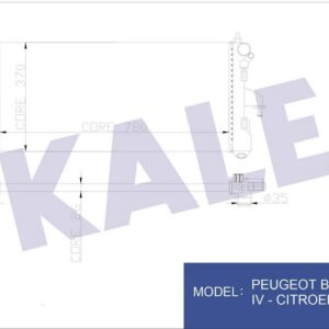 Радиатор охлаждения ДВС (Основной) Boxer/Ducato 250 кузов 1330Q2/1362308080 KALE