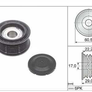 Ролик генератора VAG Audi,Seat,Skoda,Volkswagen (обводной, ручейковый) 3.0 TDI INA EUROPE