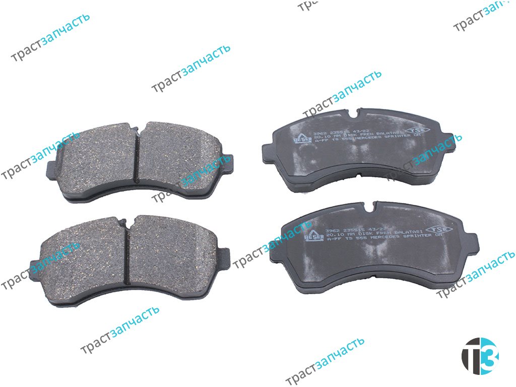 Тормозные колодки передние MB Sprinter >06, VW Crafter >06 BESER - Миниатюра товара 1