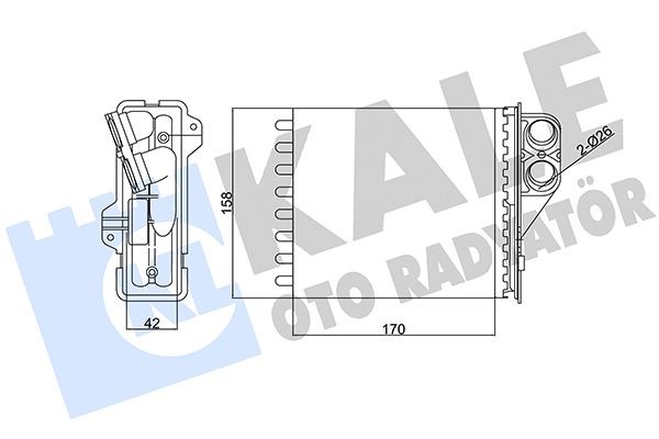 Радиатор печки Lada Largus KALE OTO RADYATOR - Миниатюра товара 1