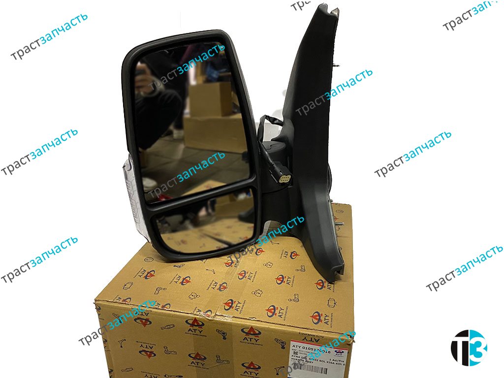 Зеркало Ford Transit TR > 14 (вод.сторона,корот,прозрачный пов-ль, 6конт) 1932569/2477241/1871714