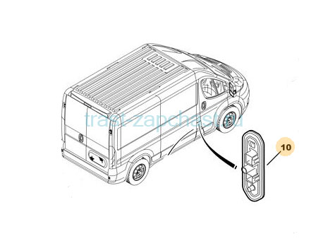 Контактная группа сдвижной двери (на дверь) Peugeot Boxer, Fiat Ducato (SAMPART)