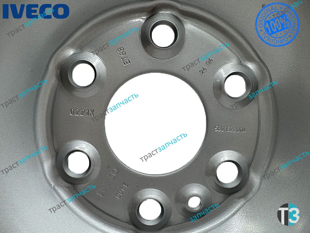 Диск колесный стальной Iveco Daily 35S13 M.Y 2016 ORG IVECO - Миниатюра товара 2