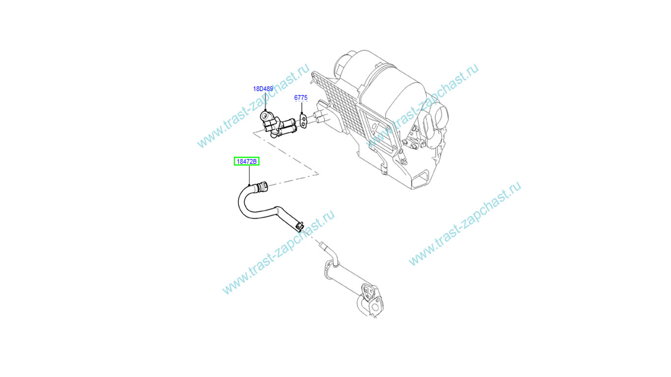 Шланг печки TR > 06 2.2 155 л.с RWD (впускной)  CC1118K579AC/1750258 OTOCAH - Миниатюра товара 2
