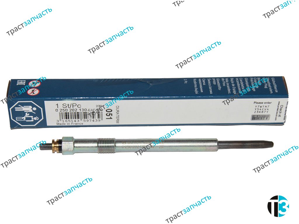 Свеча накаливания Eвро 4 2.2-2.4 Ford PSA 7C166M090AB/1569520/5960G2/1309471/1682248780 BOSCH - Миниатюра товара 1