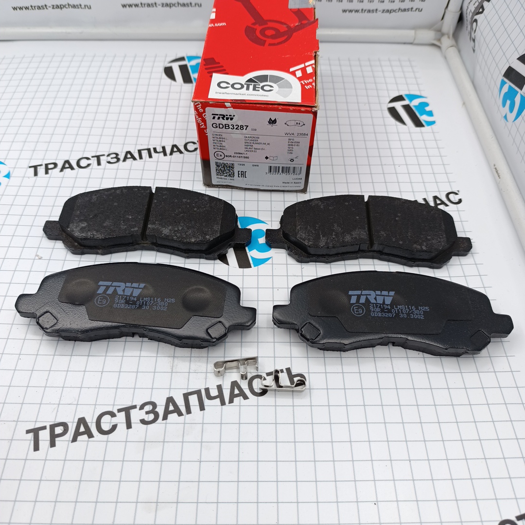 Тормозные колодки передние Mitsubishi Outlander III 2012-2025, Lancer, Galant TRW EUROPE - Миниатюра товара 1
