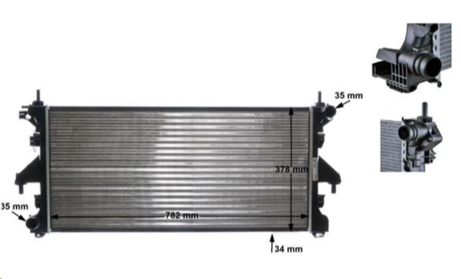 Радиатор охлаждения ДВС (Основной) Boxer/Ducato 250 кузов 1330Q2/1362308080 Mahle / Knecht - Миниатюра товара 1