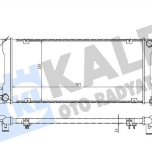 Радиатор охлаждения (ДВС) основной Газель Next 2.8 ISF (KALE OTO RADYATÖR)