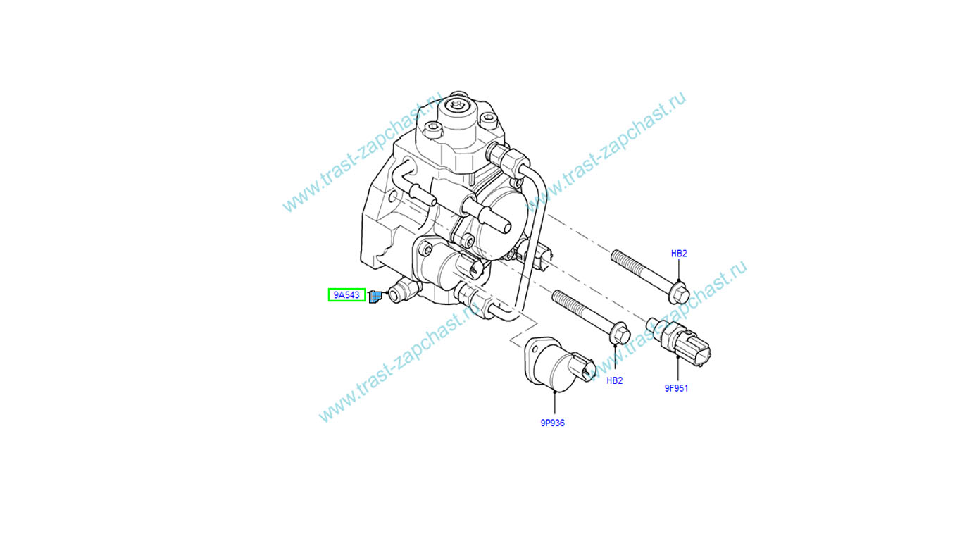 ТНВД 2.2 Евро-4 FWD Ford PSA 6C1Q9B395AB/1539827/1920KW/1812613 OTOCAH