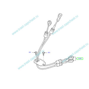 Трос КПП (МТ 82) TR > 06-14 RWD ( задний привод ) CC1R7E395KA/1749584 Sampart