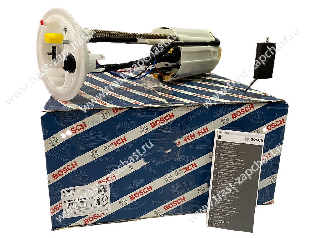 Насос топливный в баке с датчиком 250-290 BOXER/JUMPER/DUCATO III 2.2 BOSCH EUROPE - Миниатюра товара 1