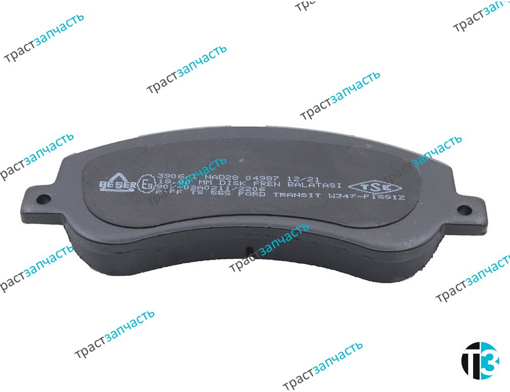Тормозные колодки передние Форд ТЗ > 06 -12 115-140-155 л.с.9C112K021BA/T206664/1824347 BESER+Датчик - Миниатюра товара 3