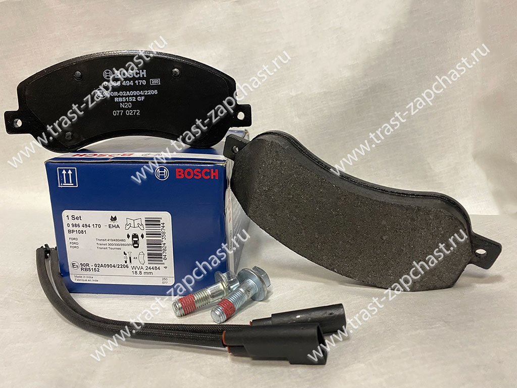 Тормозные колодки передние Форд ТЗ > 06 -12 115-140-155 л.с.9C112K021BA/T206664/1824347 BOSCH EUROPE - Миниатюра товара 1
